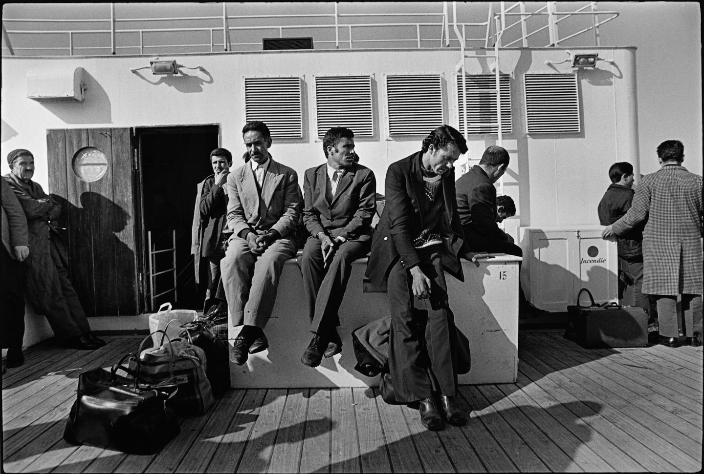 Sur le bateau entre Alger et Marseille, mai 1972.